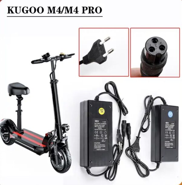 Chargeur intelligent de batterie au lithium, adapté pour KUGOO, Kugoo M4 pro scooter électrique figuréchargeur rapide de haute qualité, 48V